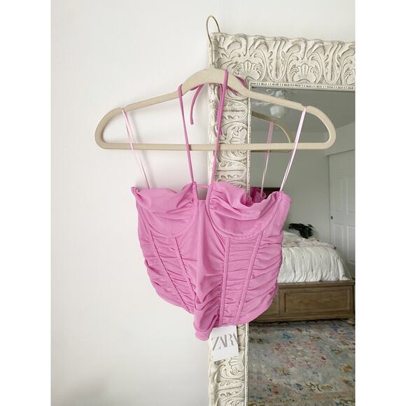 Zara Tulle Corset Top - Picture 2 of 9